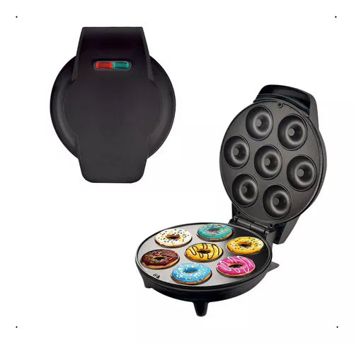 Mini Maquina Donuts Epsilon Eps-79 de Fazer Mini Donuts Maker Rosquinhas 7 Furos 110V Cor Preto